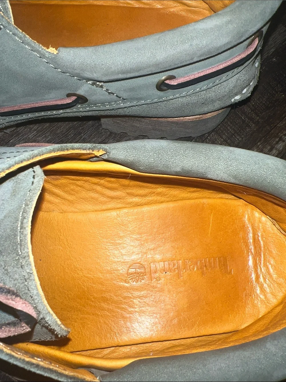 Timberland Olive Green Suede Lug-Soled Men’s Boat Shoes